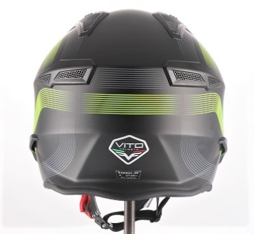 Preview: Helm VITO JET BRUZANO schwarz-matt/gelb